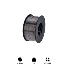 Drát svařovací FLUX-0.8mm, 1kg, Metoda: MIG(Flux/FCAW)