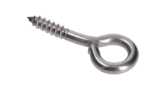 Nerezový šroub s okem, závit do dřeva, AISI304, 6x50