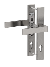 Hliníkový set se štítem klika/klika, broušený elox