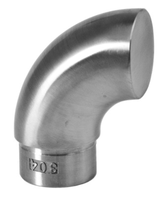 Ukončení obloukové 90 ° na trubku ø 42.4mm, broušená nerez K320 / AISI304