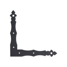 Dekorativní/ozdobnýrohovník 200x200x30mm, 3.0mm, černé práškování, počet 5.0mm dier-6ks