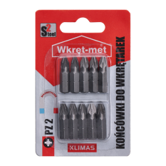 10 dílny blister bitů PZ2, délka 25mm