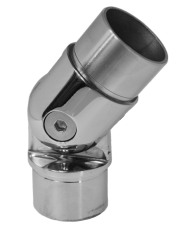 Spojka nastavitelná s kloubem na trubku ø 42.4mm, leštěná nerez / AISI304