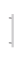 Madlo 45°, L = 600 mm, broušená AISI304