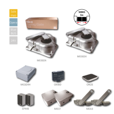Podzemní sada motorů pro dvoukřídlou bránu do 3 m/křídlo 24V