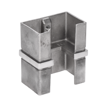 Přechod - přímý (60x40x1.5mm) na madlo EB1-JHM60x40, lepený spoj, broušená nerez K320 /AISI304