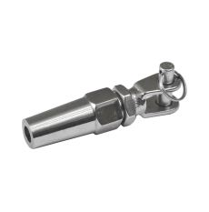 Úchyt pro nerezové lanko 6 mm, broušená nerez K320 / AISI304