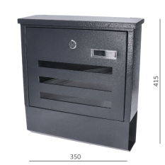 Poštovní schránka (350x415x125mm, hrúbka 0.6mm), max. formát listu: A4, antracitová