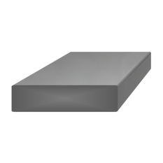 Tyč plochá plná 30x6mm, černá S235, hladká