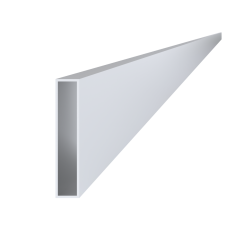 Hliníkový jekl 100x20x2 mm, délka 6000 mm, materiál EN AW-6060 T66, přírodní hliník bez povrchové úpravy, cena za KUS