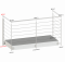 Nerezový sloup, boční kotvení, 6 děrový koncový, pravý, vrch pevný (ø 42,4x2 mm), broušená nerez K320 / AISI316