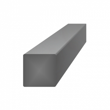 Tyč štvorcová plná 8x8mm, čierna S235, hladká L=1000mm, cena za 1ks(1m) - Délka: 1m