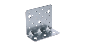 úhelník s prolisem 95x53x110mm, 2,5mm, pozink, díry průměr 5mm-25ks, 11mm-6ks