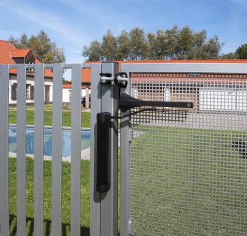 Hydraulický zatvárač, pre krídlové brány do 75 kg / 1,1 m, RAL9005