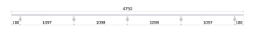 Madlo 4750mm (set:5ks úchyt, madlo 40x40mm s ukončením), brúsená nerez K320 /AISI304