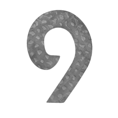 Číslo domovní 9, 170x90mm zdobené, bez povrchové úpravy