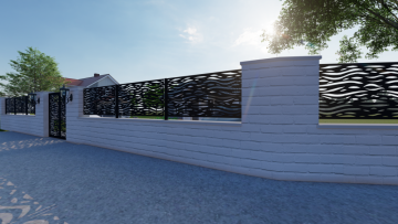 Designová kovová výplň, laserem vypálený vzor 1018, rozměr 1000x2000x2,5 mm +/- 0,5%, bez povrchové úpravy, perforace 33%