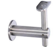 Držák madla pevný /ploché uchycení na stěnu M8 / madlo ø42.4 mm, broušená nerez K320/AISI304