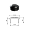 Vnitřní krytka kulatá ø 40 mm, plastová, černá