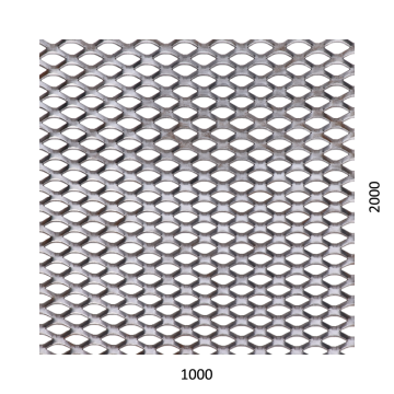 Tahokov Fe kosočtverečné oko: 22x12mm, mústek: 2mm (1000x2000x1,5mm)