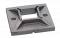 Příruba spodní (100x100 / 2x11 mm), otvor: 40,5x40,5 mm, na profil 40x40 mm, broušená nerez K320 / AISI304
