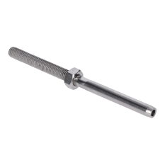 Úchyt (lepicí) pro nerezové lanko ø4 mm s vnějším závitem M8, broušená nerez K320 / AISI304, použijte lepidlo MD-GEL454/20