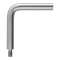 Úhelník (90°, vnější závit M8 / vnitřní závit M6, ø 12 mm L: 75x75 mm), broušená nerez K320 / AISI304