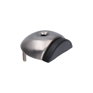 Nerezový doraz dveří s gumou (56x46x18 mm), broušená nerez K320 / AISI304