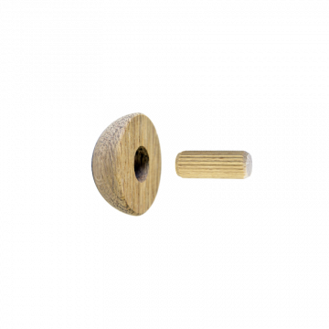 Dřevěné ukončení madla (ø 42 mm), dřevo: dub bez povrchového nátěru