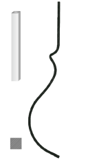 Kovaná výplň zábradlí H 900 x L 220 mm,12 x 12 mm,hladká ocel