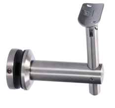 Držák madla s kloubem na trubku ø42,4 mm, broušená nerez K320 / AISI304