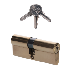 Cylindrická vložka EURO 30/45mm, mosazná, 3 klíče, šroub M5x65mm