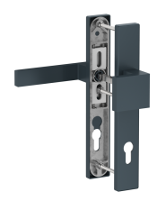 Hliníková sada se štítem klika/koule, RAL7016 matná