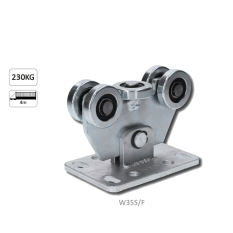 Vozík pro profil C-60x60x4mm samonosného systému posuvné brány, pozinkovaný, 5x ocelové kolečko s ložiskem 6202RS