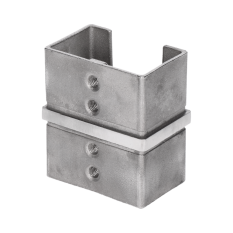 Přechod - přímý (60x40x1.5mm) na madlo EB1-JHM60x40, lepený spoj, broušená nerez K320 /AISI304