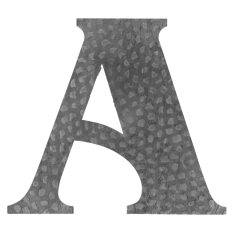 Domovní písmeno A, 170x90 mm zdobené, bez povrchové úpravy