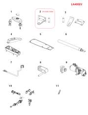 041ASWG-0098E konzola pro uchycení na křídlo brány, zajistovací čep, pojistný kroužek