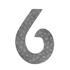 Číslo domovní 6, 170x90mm zdobené, bez povrchové úpravy