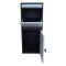Box na balíky (410x385x1020mm) s přepadovou lištou na ochranu balíků, tloušťka 0.8mm) velikost balíku: 320x300x260mm, barva: Černé tělo + bílý vhod