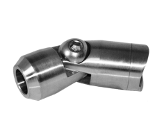 Držák tyče ø 12 mm s kloubem na trubku ø 42,4 mm, AISI 304