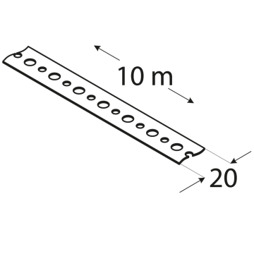 Montážní páska, 20mm x 10m, 0,9mm pozink