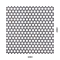 Děrovaný plech kruhový přesazený Fe, otvor: ø 6.0 mm, rozteč: 9.0 mm, (1000x2000x1,5 mm)