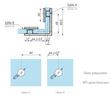 JHSC704SC - Pevné sklo Grip - sklo 90°