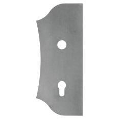 Štít 250x104x3mm s otvory, otvor pro kliku ø 19,5mm, hladký, oboustranný (levý i pravý), pro zámek ZM90/80