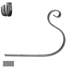 Kovaný prvek na květináč 12 x 6 mm, 200 x 250 mm