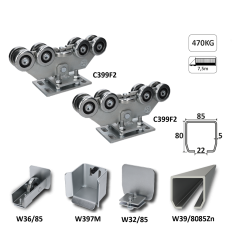 INTERMEDIO samonos do 470 kg, profil 80 x 85 x 6000 mm