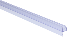 Plastové těsnění na sklo 8mm, mezi skleněné dveře a stěnu nebo podlahu, 2200mm