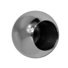 Koule koncová ø 20 mm na trubku ø 12 mm (otvor ø 12,2 mm), leštěná nerez / AISI304
