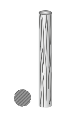 Tyč kruhová kuželová, vzor réva ø16 - 20 mm, 1100 mm