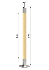 Dřevěný sloup, vrchní kotvení, bez výplně